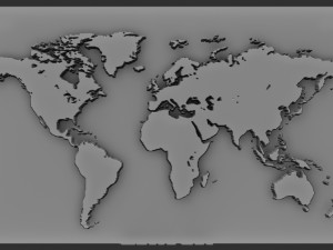 world relief 3D प्रिंट मॉडल
