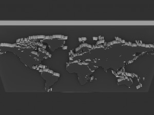 world relief 3D 打印模型