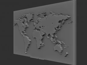 world relief 3D Print Model