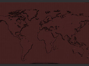 world relief 3D 打印模型