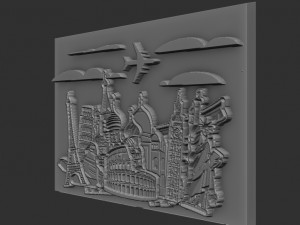 world travel relief 3D 打印模型