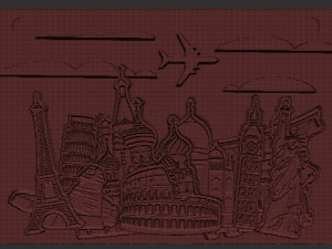 world travel relief 3D 打印模型
