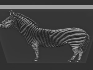 zebra relief 3D 打印模型