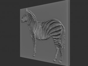 zebra relief 3D 打印模型