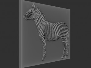 zebra relief 3D 打印模型