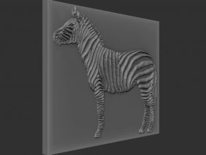 bantuan zebra Model Cetak 3D