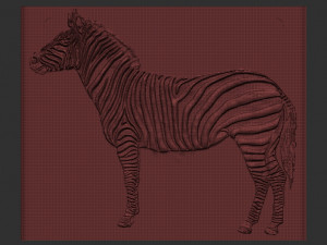 zebra relief 3D 打印模型