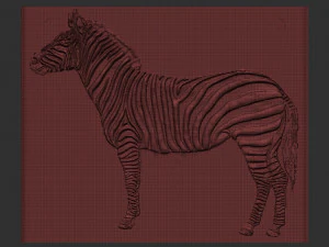 bantuan zebra Model Cetak 3D