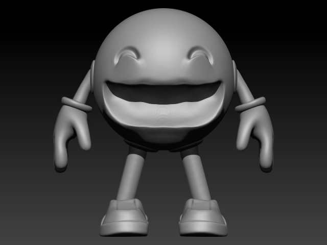 smile emoji 3D 프린트 모델 .c4d .max .obj .3ds .fbx .stl .blend 