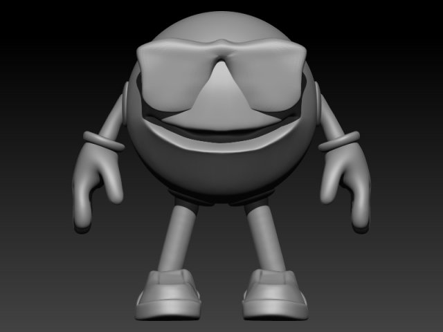 smile emoji 3D 프린트 모델 .c4d .max .obj .3ds .fbx .stl .blend 