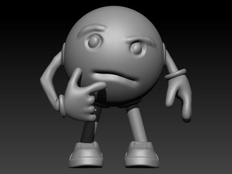 denke Emoji 3D Druckmodell .c4d .max .obj .3ds .fbx .stl .blend 