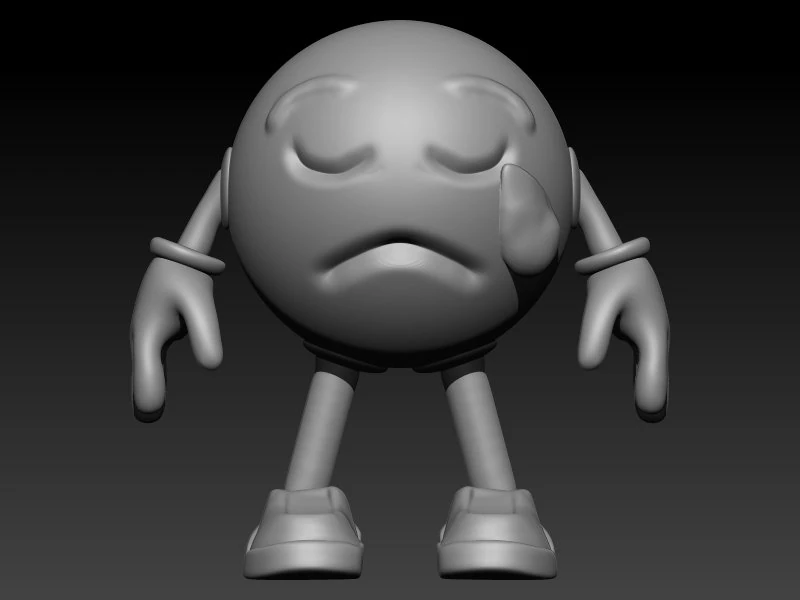upset emoji 3D Print Model .c4d .max .obj .3ds .fbx .stl .blend