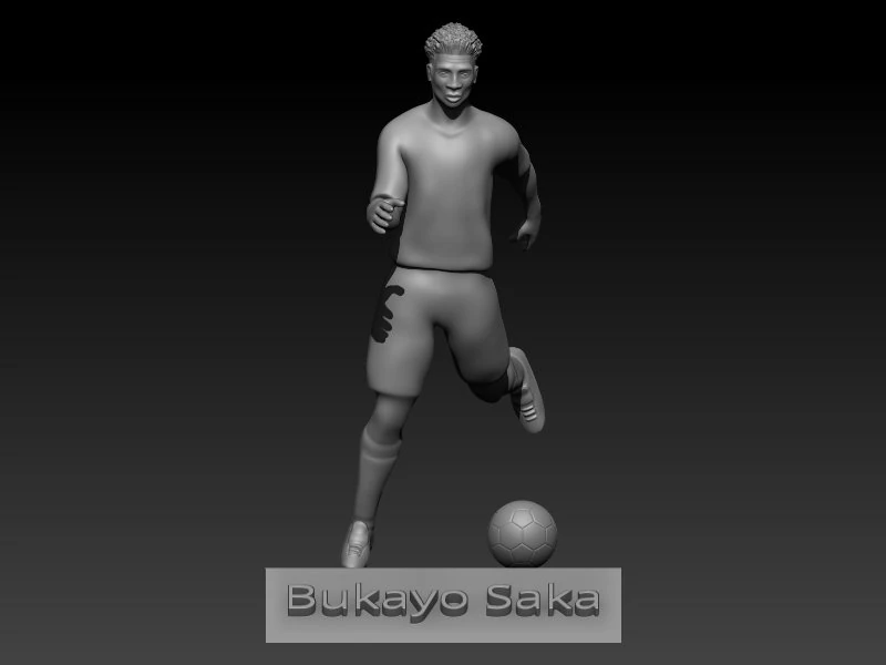 Bukayo saka 3D Print Model .c4d .max .obj .3ds .fbx .stl .blend 