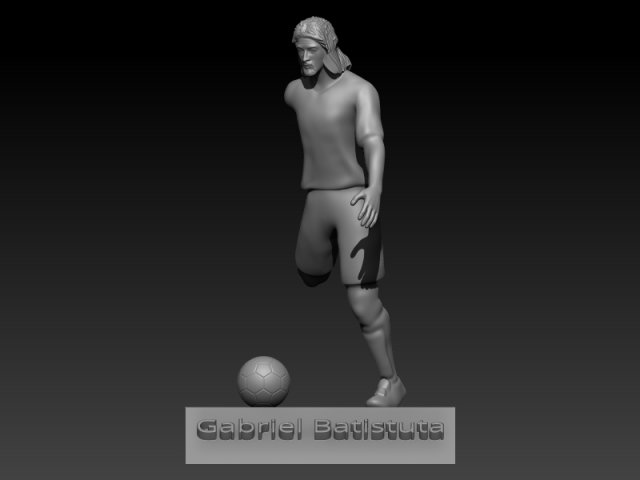 Gabriel batistuta Model Cetak 3D .c4d .max .obj .3ds .fbx .stl .blend 