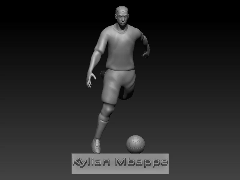 Kylian mbappe 3D Print Model .c4d .max .obj .3ds .fbx .stl .blend 