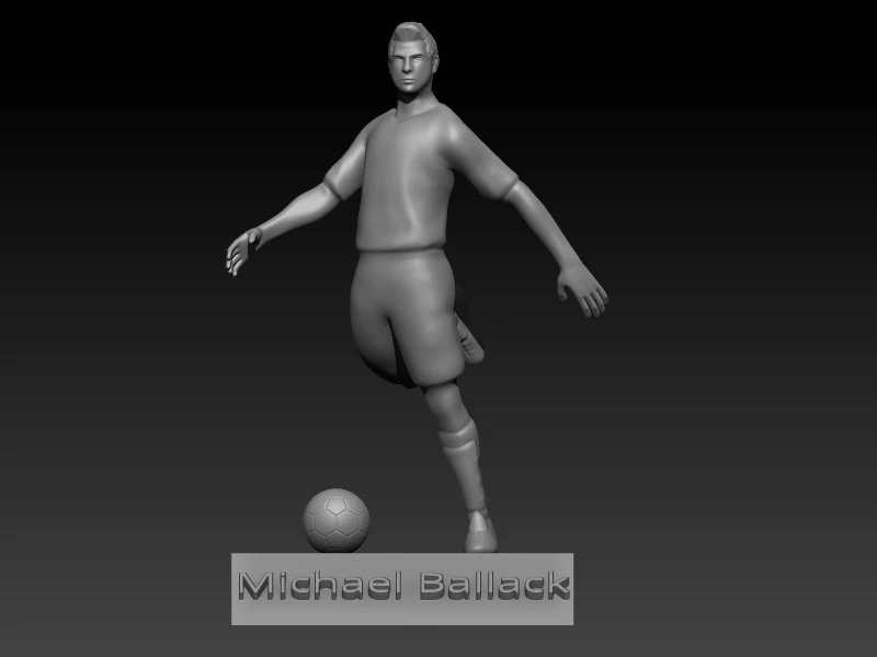 Micheal ballack 3D Print Model .c4d .max .obj .3ds .fbx .stl .blend 