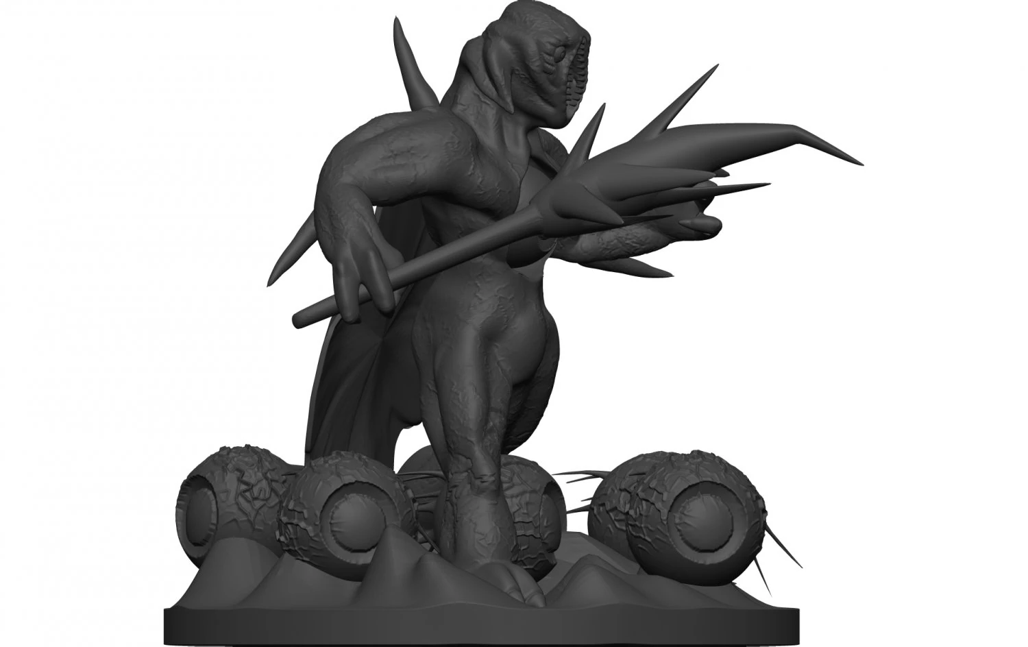 Monster 3D Print Model .c4d .max .obj .3ds .fbx .stl .blend 
