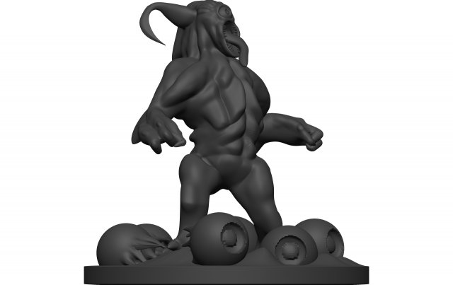Monster 3D Принт Модель .c4d .max .obj .3ds .fbx .stl .blend 