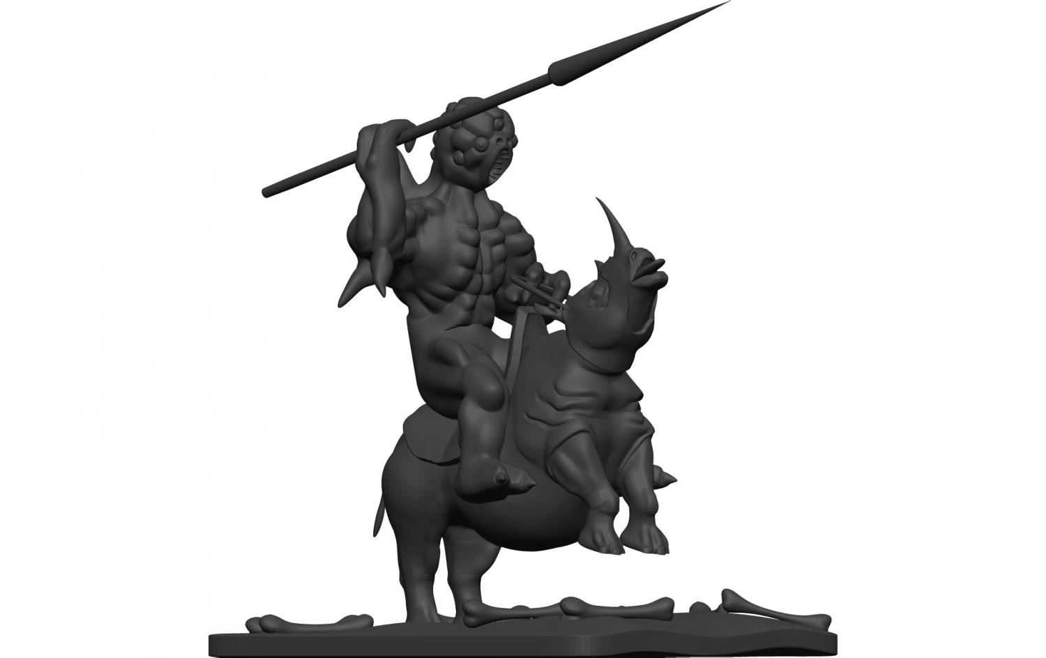 Monster 3D Print Model .c4d .max .obj .3ds .fbx .stl .blend 