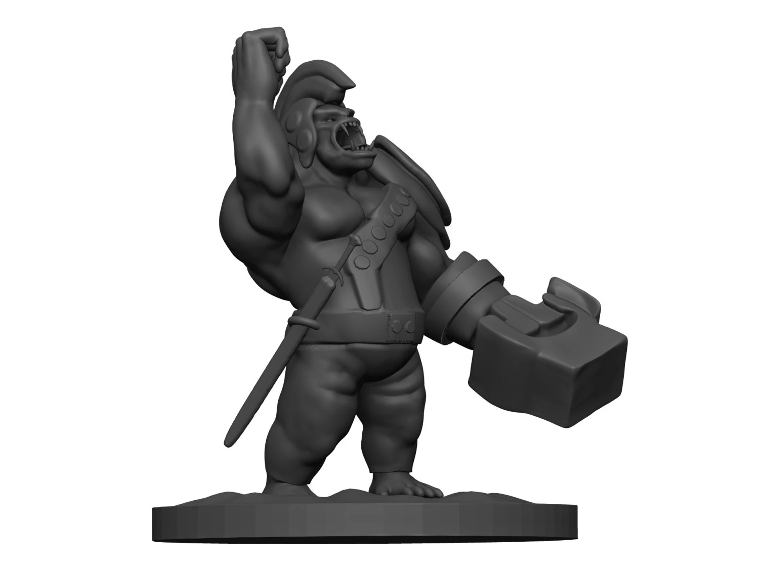 Monster 3D Print Model .c4d .max .obj .3ds .fbx .stl .blend 