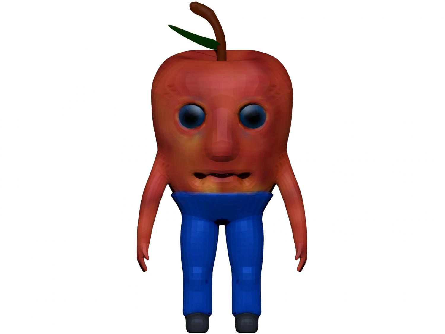 Cartoon Apple 3D Model .c4d .max .obj .3ds .fbx .stl .blend