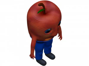 Cartoon Apple 3D Model