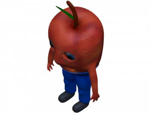 Cartoon Apple 3D Model