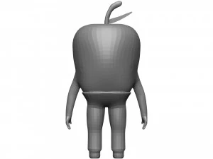 Cartoon Apple 3D Model