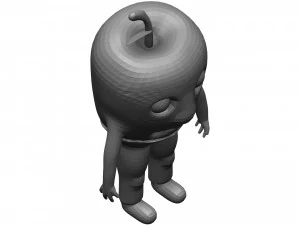 Cartoon Apple 3D Model