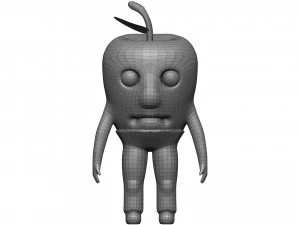 Cartoon Apple 3D Model
