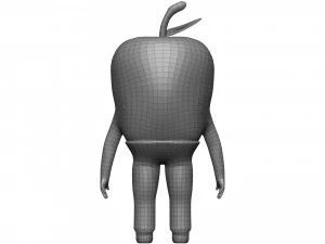 Cartoon Apple 3D Model