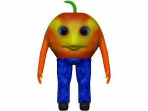 Cartoon Apricot 3D Model