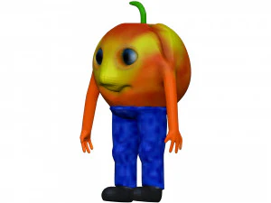Cartoon Apricot 3D Model