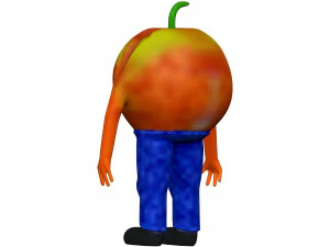 Cartoon Apricot 3D Model