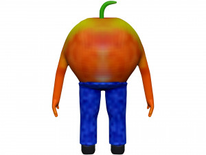 Cartoon Apricot 3D Model