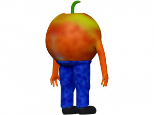 Cartoon Apricot 3D Model