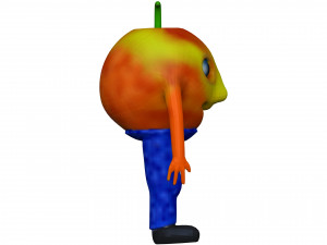Cartoon Apricot 3D Model