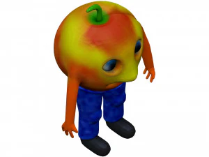 Cartoon Apricot 3D Model
