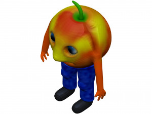 Cartoon Apricot 3D Model