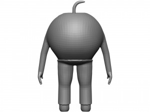 Cartoon Apricot 3D Model