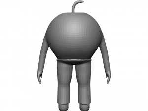 Cartoon Apricot 3D Model