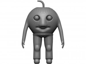 Cartoon Apricot 3D Model