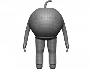 Cartoon Apricot 3D Model