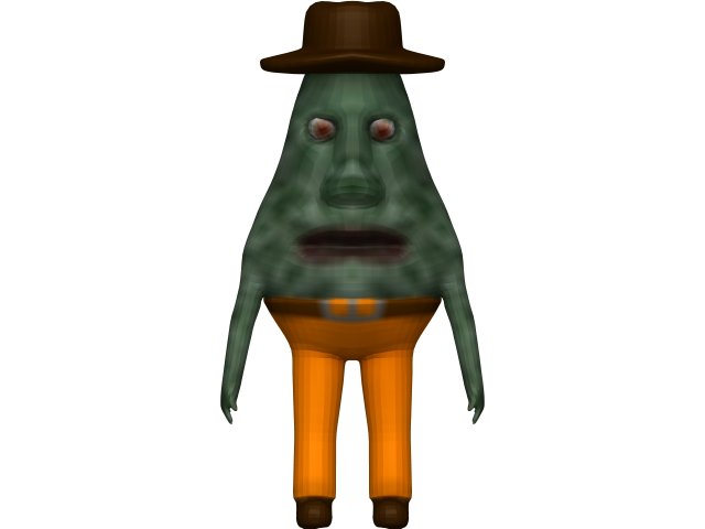 Cartoon Avokado 3D Модель .c4d .max .obj .3ds .fbx .stl .blend 