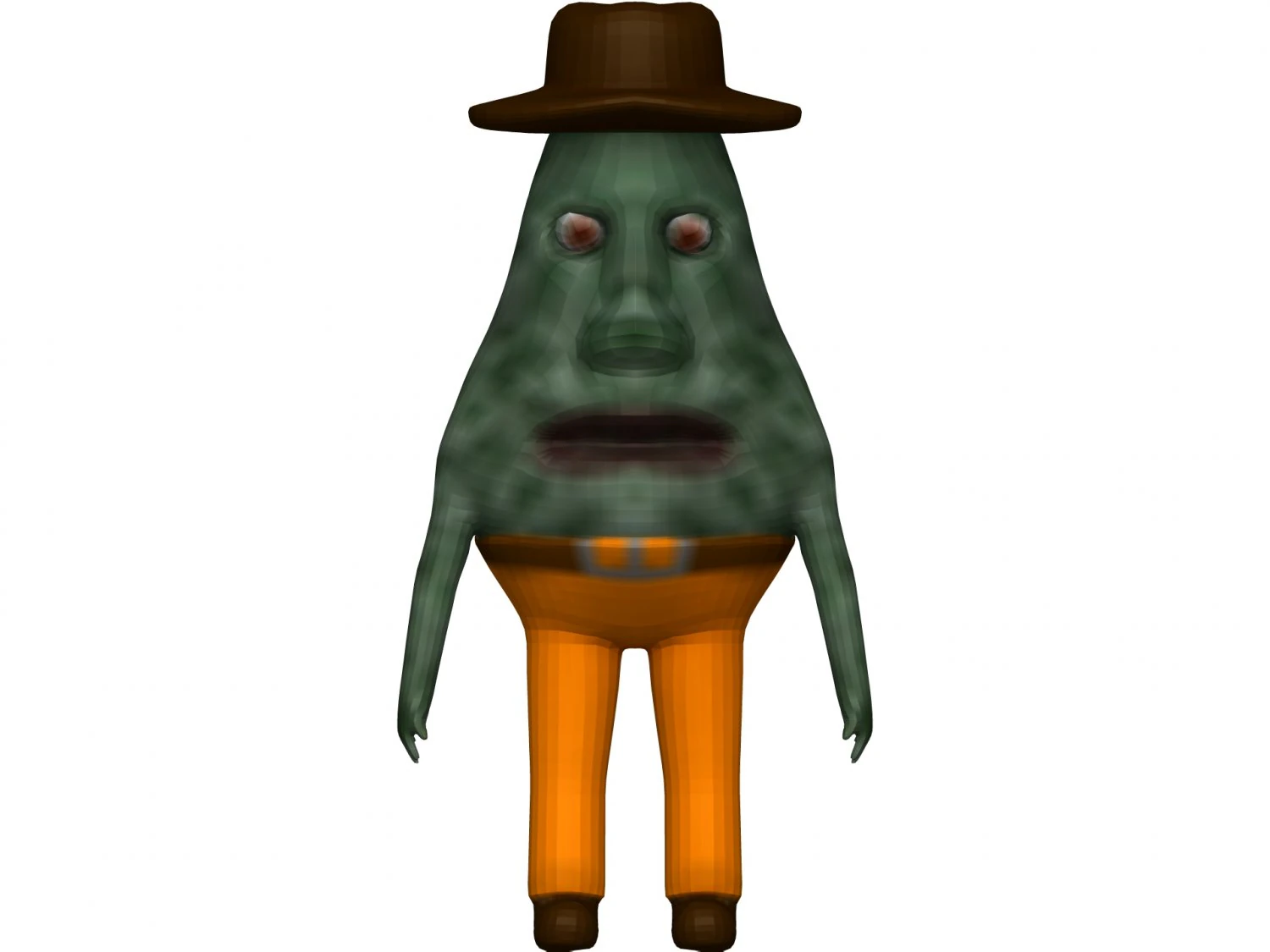Cartoon Avokado 3D Model .c4d .max .obj .3ds .fbx .stl .blend 
