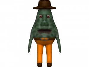 Abacate de desenho animado Modelo 3D