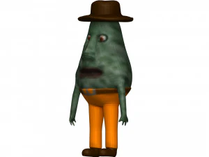 Cartoon Avokado 3D Model