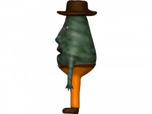 Cartoon Avokado 3D Model
