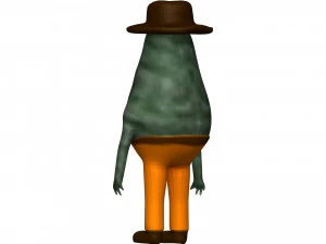 Cartoon Avokado 3D Model