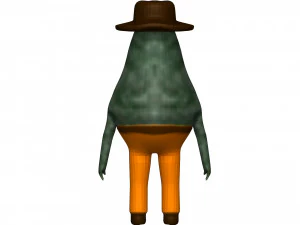 Cartoon Avokado 3D Model